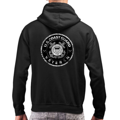 US Coast Guard Veteran Weathered Custom Hoodie