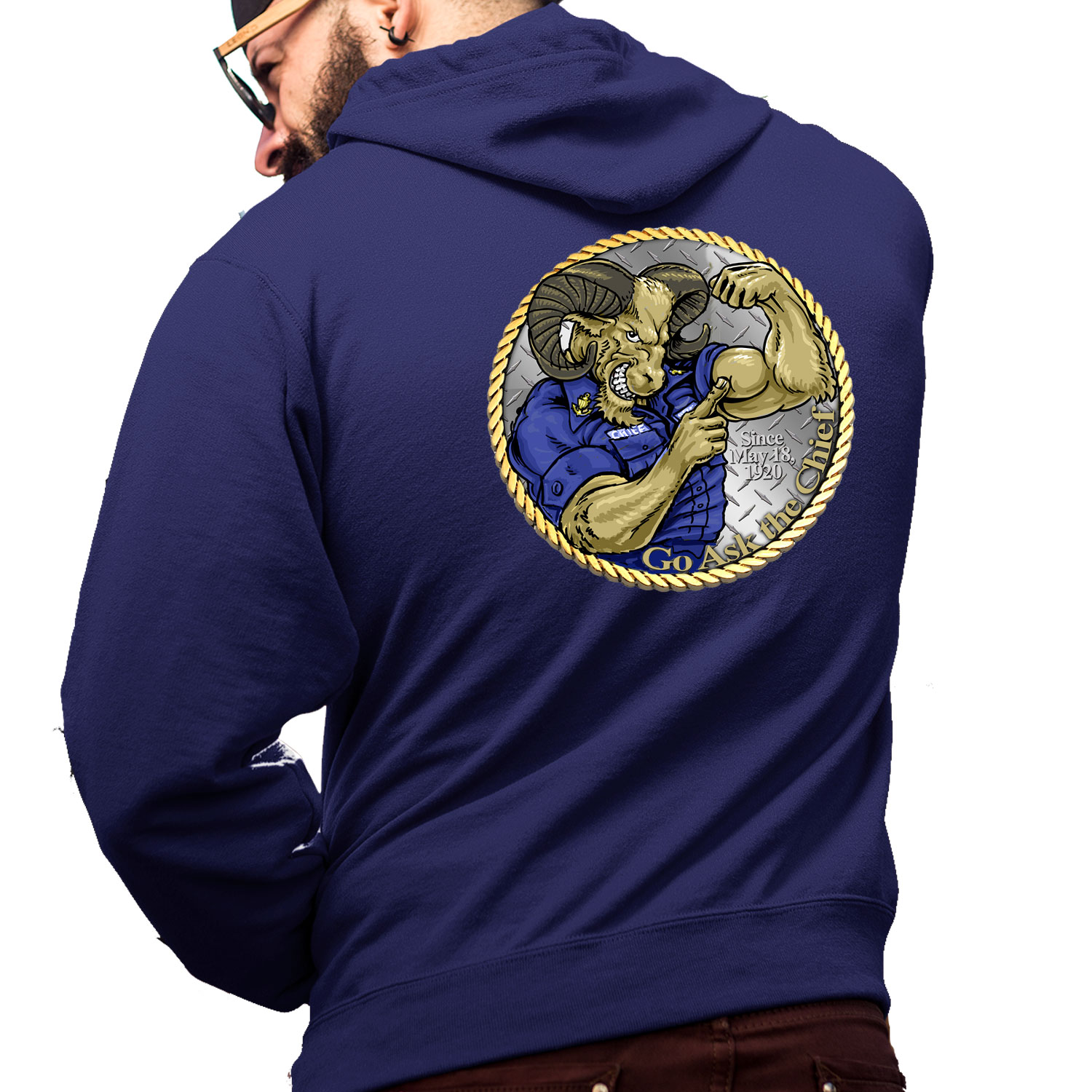 Go Ask The Chief US Coast Guard Veteran Custom Hoodie