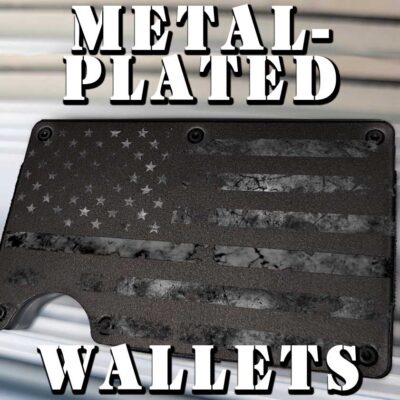 Metal-Plate Cardholder Men's Wallets
