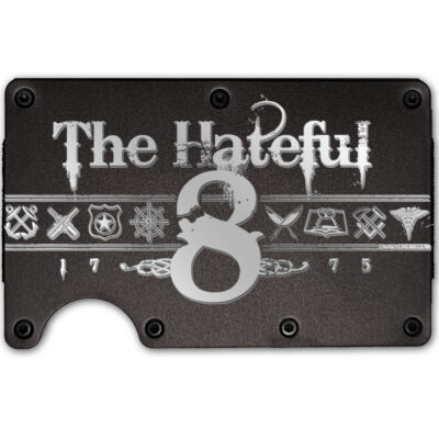 Hateful 8 original Rates Laser Engraved Metal-Plate Cardholder Navy Men’s Wallet