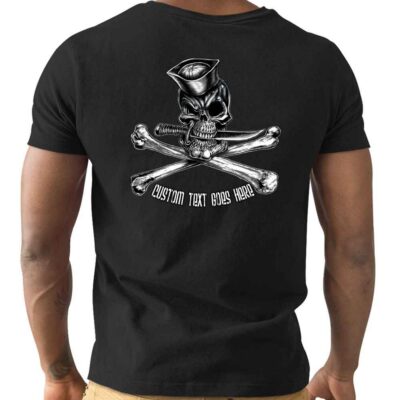 Skull and Bones Jolly Roger US Navy Veteran Custom Men's Shirt