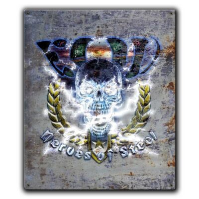 EOD Nerves Of Steel Veteran Military Custom 12 x 15 Inch Vintage Sign