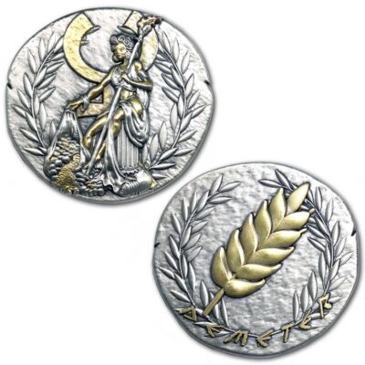 Demeter Greek Goddess of Agriculture and the Fertility of the Earth Ancient Collectible Coin